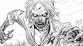 Inspirational Walking Dead Female Zombie Line Art Coloring Page