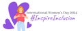 Inspire inclusion International Women\'s Day 2024 banner