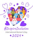 Inspire inclusion pose International Women\'s Day 2024