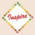 Inspire lettering icon