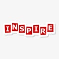 Inspire lettering sticker