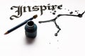 Inspire word in calligraphy