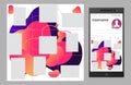 Inspired by instagram vector social media collage template design