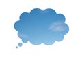 Inspiring blue sky thought bubble invites boundless imagination, creativity, and new ideas for your next project Royalty Free Stock Photo