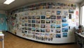 Inspiring Classroom Wall with Flashcards and Posters Royalty Free Stock Photo