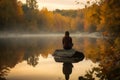 An inspiring image of a person sitting in quiet reflection, expressing gratitude for the blessings in their life. The scene set in