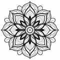 215 Inspiring Mandala Flower Images: Monochrome Simplicity With Bold Cartoonish Lines