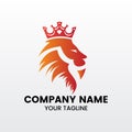 inspiring modern minimalist lion logo template