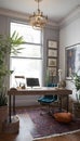 An Inspiring office interior design with Eclectic style Collab.