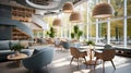 Inspiring office interior design Scandinavian style Corporate Office with Open Space Design featuring Natural elements