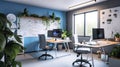 Inspiring office interior design Tech-inspired style Generative AI AIG 31.