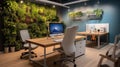 Inspiring office interior design Tech-inspired style Generative AI AIG 31.