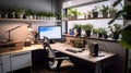 Inspiring office interior design Tech-inspired style Generative AI AIG 31.