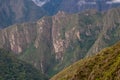 Inspiring view of the Andes from the Inca Trail to Machu Picchu. Peru. Royalty Free Stock Photo