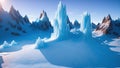 An Inspiring View Of A Frozen Mountain With Ice Formations AI Generative