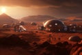 futuristic bases marking the frontier of interplanetary exploration.