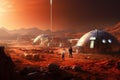 futuristic bases marking the frontier of interplanetary exploration.