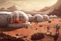 futuristic bases marking the frontier of interplanetary exploration.