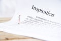 Inspriration text focus word Royalty Free Stock Photo