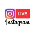 instagram live icon vector Royalty Free Stock Photo