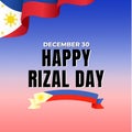Social media template for celebrating Rizal Day