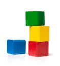 Instable Toy Block Tower Royalty Free Stock Photo