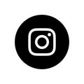 Instagram black vector Icon design for website and mobile