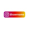Instagram button icon logo design