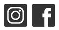 Instagram facebook logos icon popular social media logos element vector