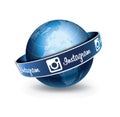 Instagram globe Royalty Free Stock Photo