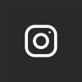 instagram icon. Filled instagram icon for website design and mobile, app development. instagram icon from filled social collection Royalty Free Stock Photo