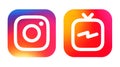 Instagram icon and Instagram IGTV icon