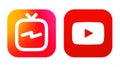 Instagram IGTV and Youtube icons