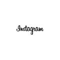 Instagram logo editorial illustrative on white background Royalty Free Stock Photo