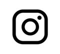 Instagram logo icon vector black design illustration Royalty Free Stock Photo