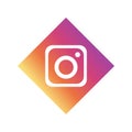 Instagram logo. Instagram is online service for online users. Share videos and pictures on social networking platforms. Instagram