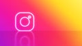 Instagram logo in neon with space for text and graphics