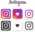 Instagram logo with vector EPS 10 file. Rounded corner Colored icon for web