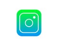 Instagram logo vector with green blue colour, green logo Instagram,