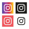 Instagram meta logo icon, Social media Instagram modern like , follower , comment red color. Like, follower, comment button, icon