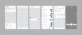 Instagram mockup. Set instagram screen social media and social network interface template Royalty Free Stock Photo