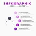 Instagram, People, Profile, Sets, User Solid Icon Infographics 5 Steps Presentation Background Royalty Free Stock Photo