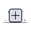 Instagram, Plus, Sets, Upload  Business Flat Line Filled Icon Vector Banner Template Royalty Free Stock Photo