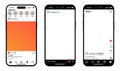 Instagram post feed frame mockup with smartphone Iphone 16 pro max mock up template design, Instagram story layout, social media