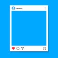 Instagram post feed frame mockup template, instagram notification icons, instagram user interface template design