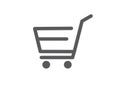 Shopping cart icon isolated on white background. Add to cart icon. Flat design. Vector Royalty Free Stock Photo
