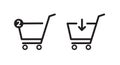 Shopping cart icon isolated on white background. Add to cart icon. Flat design. Vector Royalty Free Stock Photo