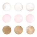 Instagram social media highlight cover icon or web button. abstract nude pink rose circle round dot shapes