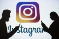 Instagram social network photo sharing online Royalty Free Stock Photo