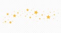 Sparkles Stars icon isolated on transparent background. Falling stars. Decoration element. Vector